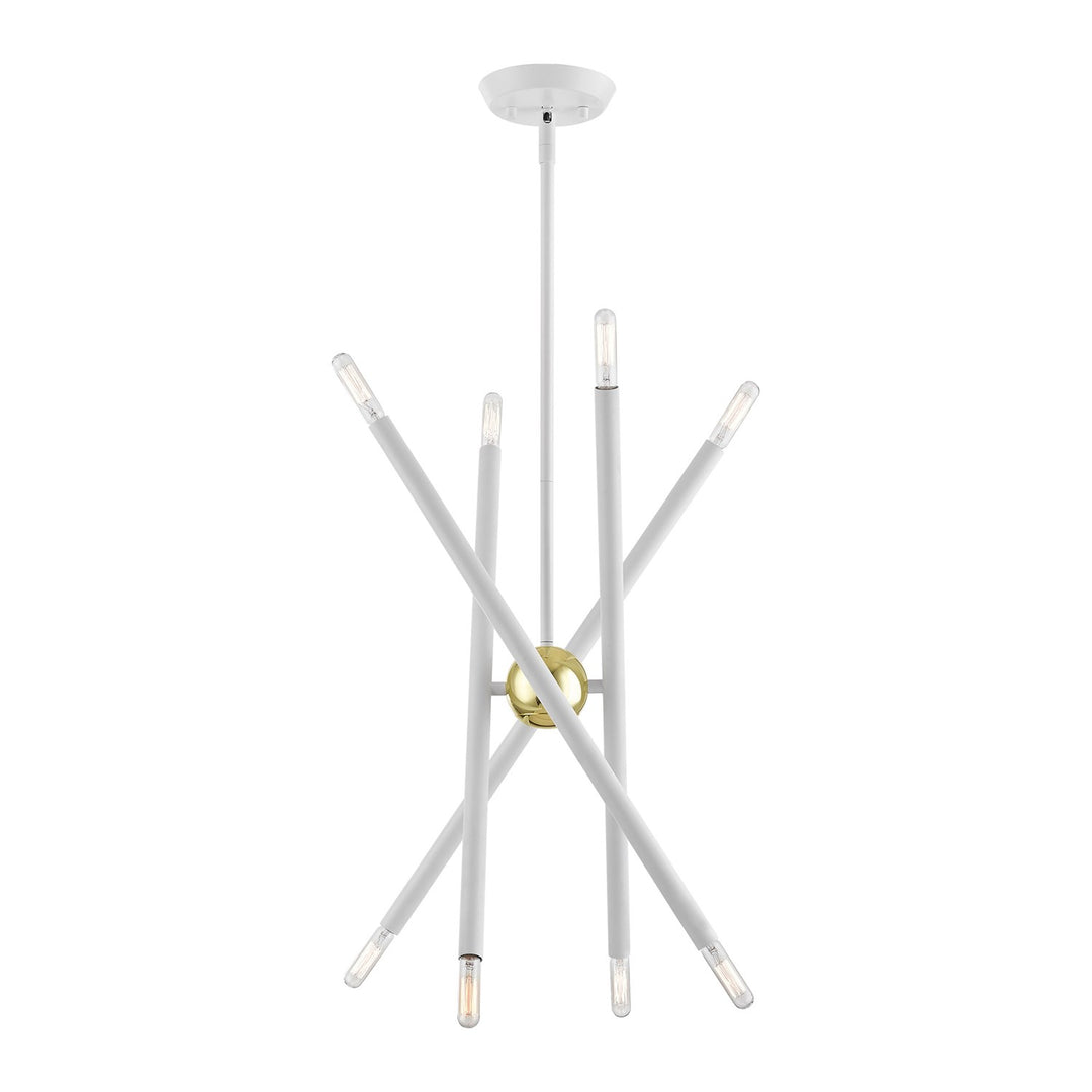 8 Light White Chandelier