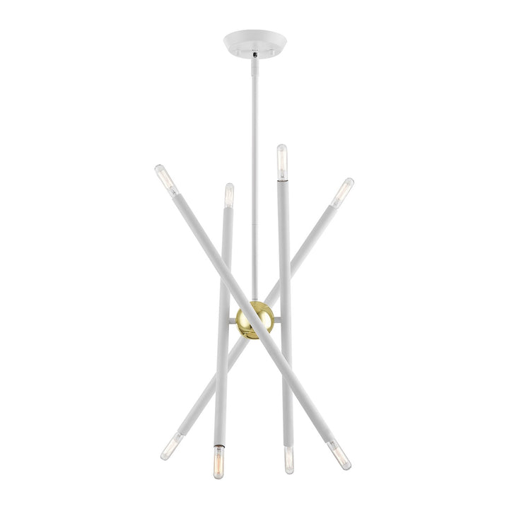 8 Light White Chandelier