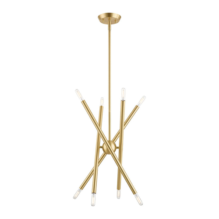 8 Light Satin Brass Chandelier