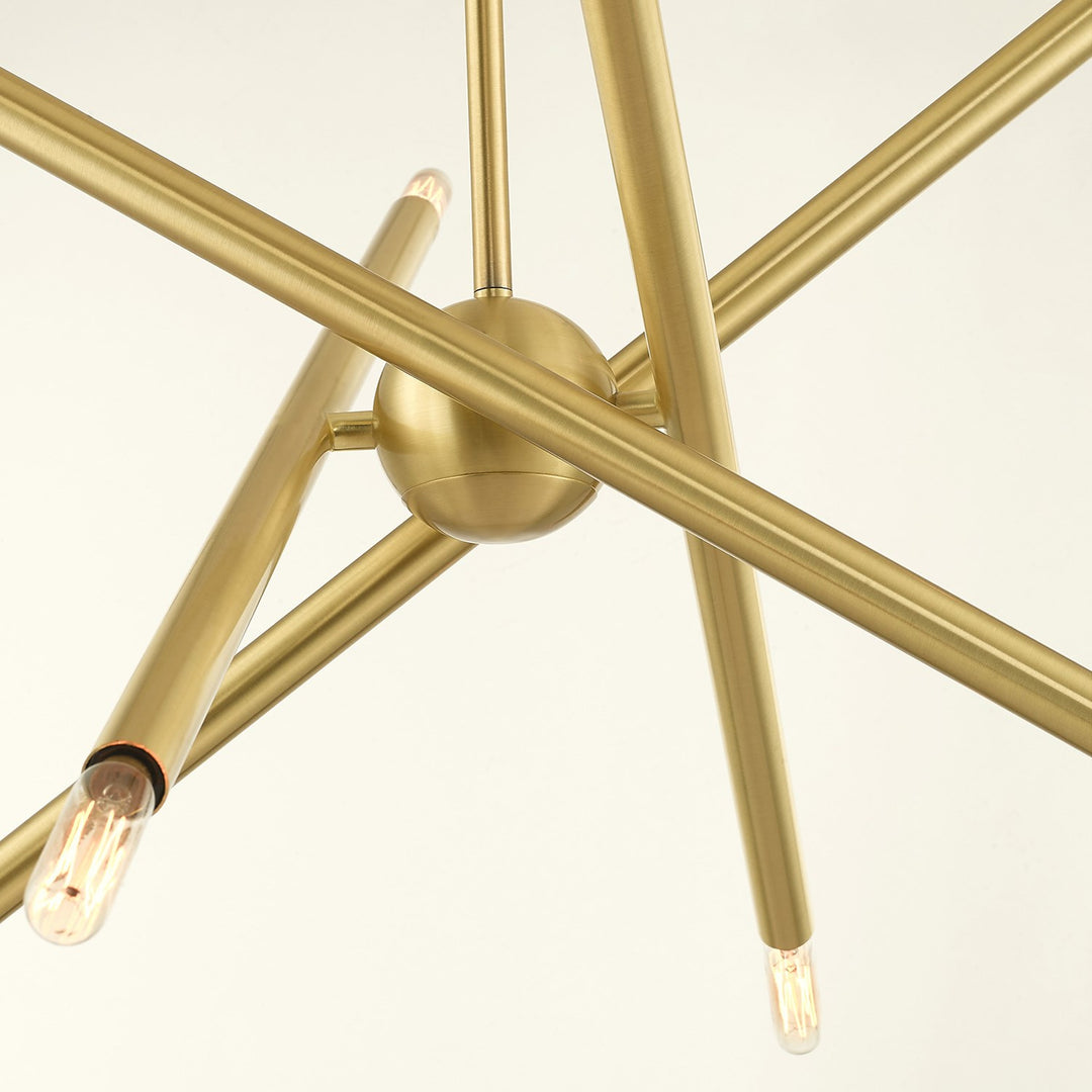 8 Light Satin Brass Chandelier