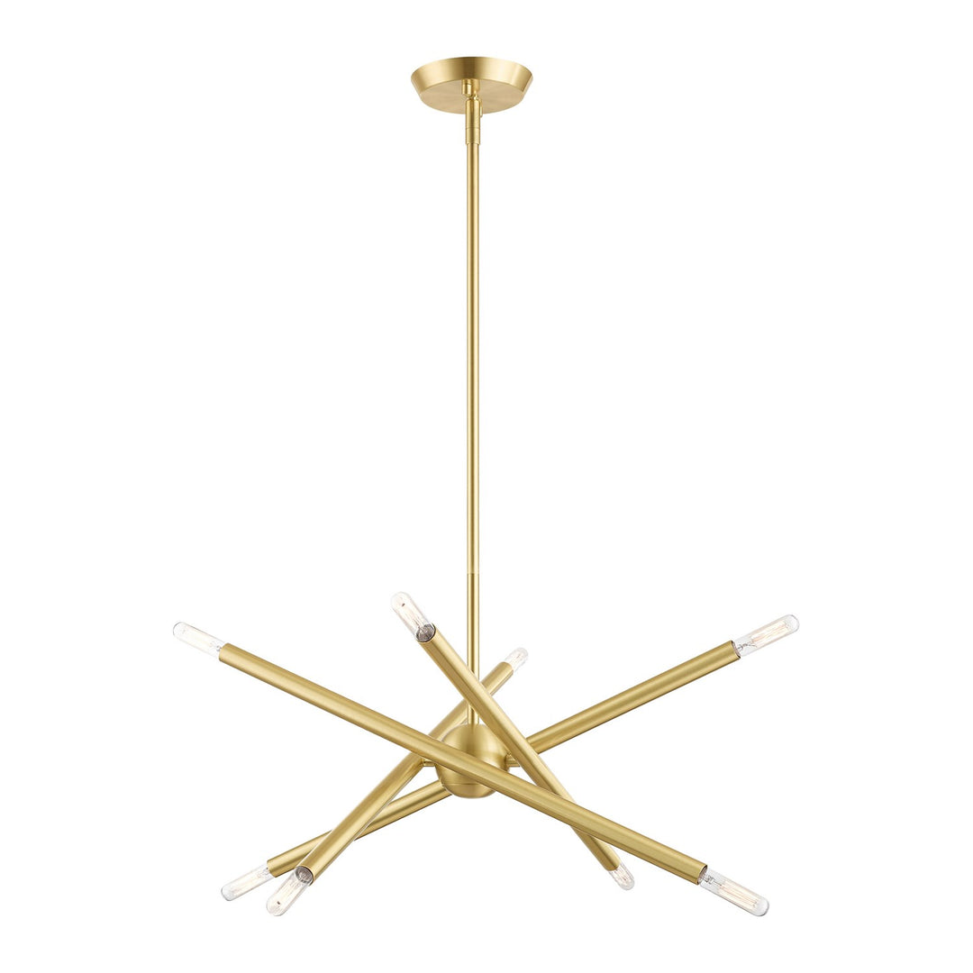 8 Light Satin Brass Chandelier