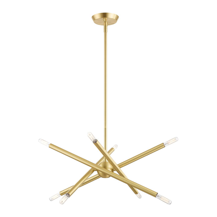 8 Light Satin Brass Chandelier