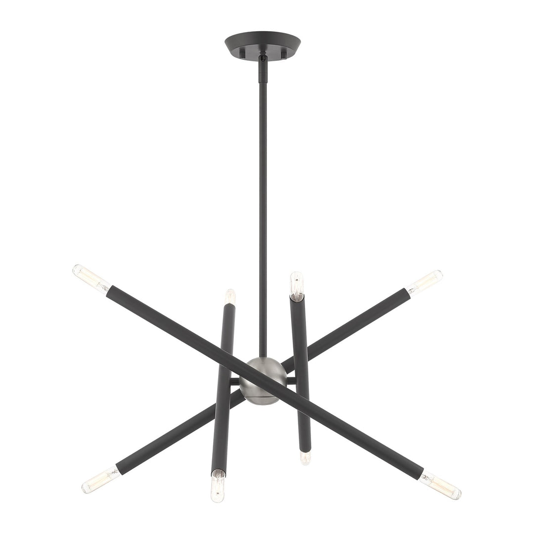 8 Light Scandinavian Gray Chandelier by Livex Lighting