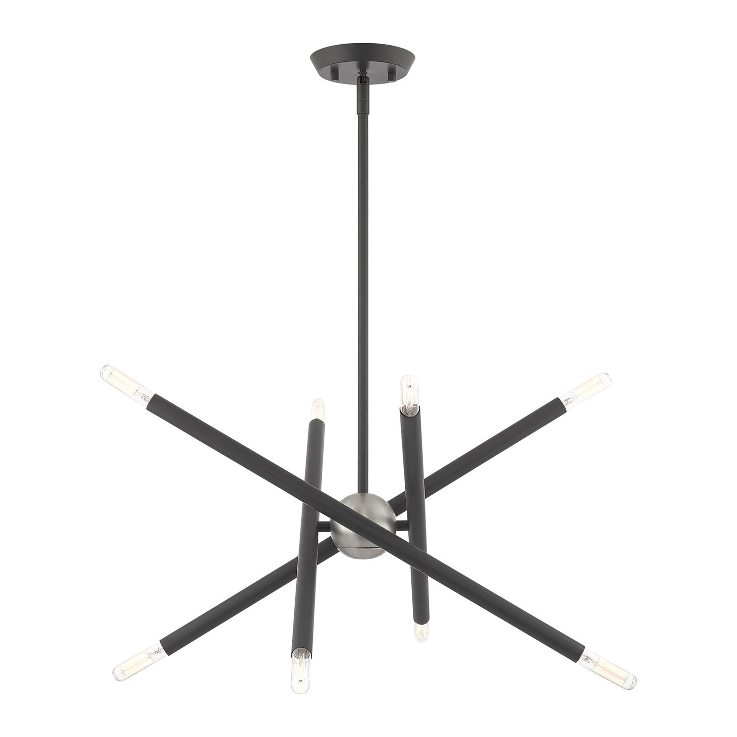 8 Light Scandinavian Gray Chandelier by Livex Lighting