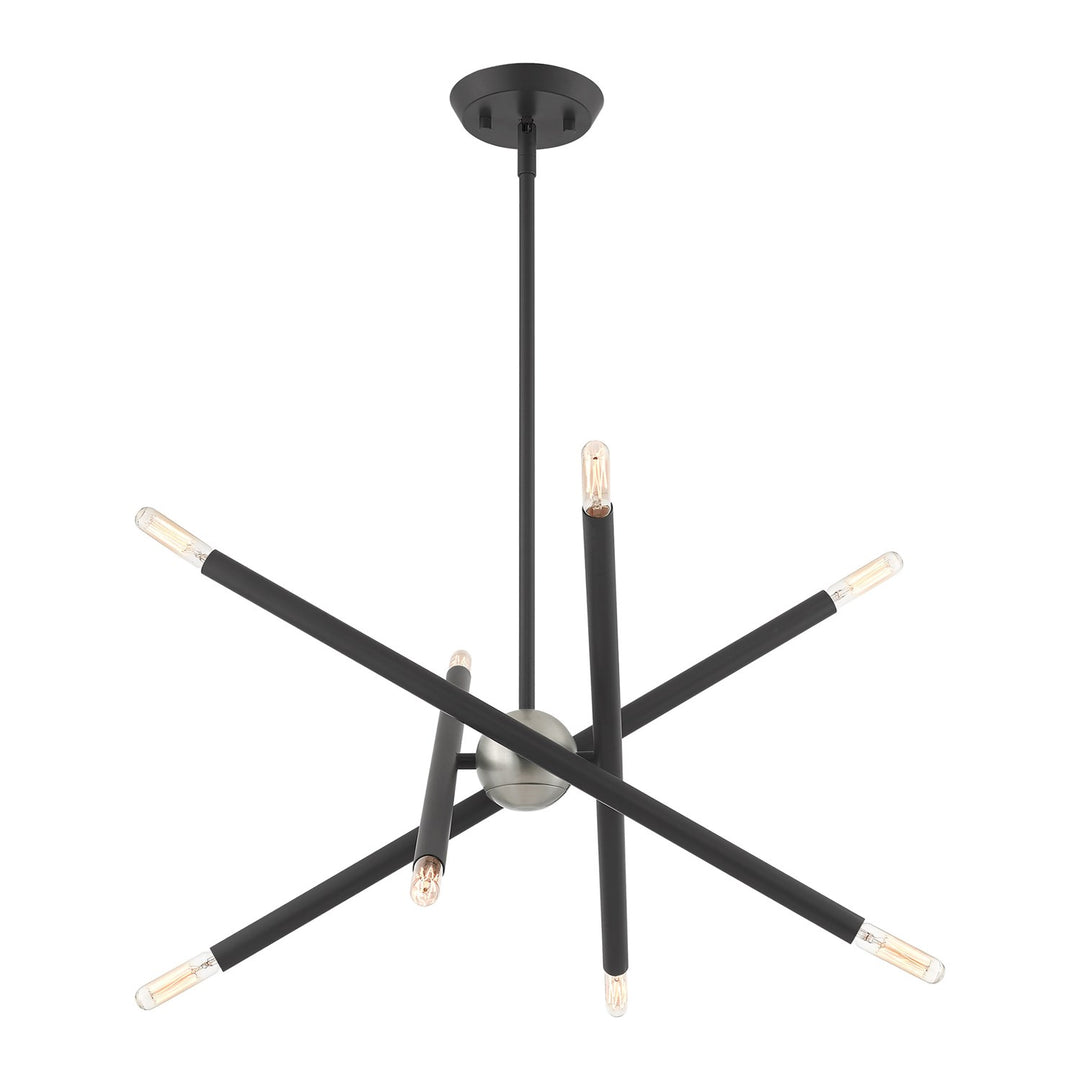 8 Light Scandinavian Gray Chandelier