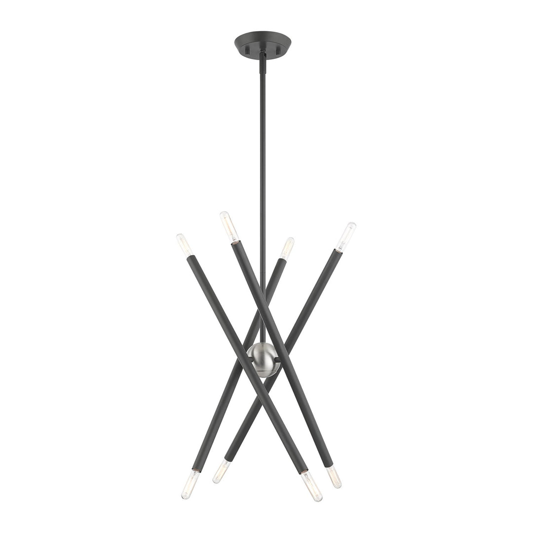 8 Light Scandinavian Gray Chandelier