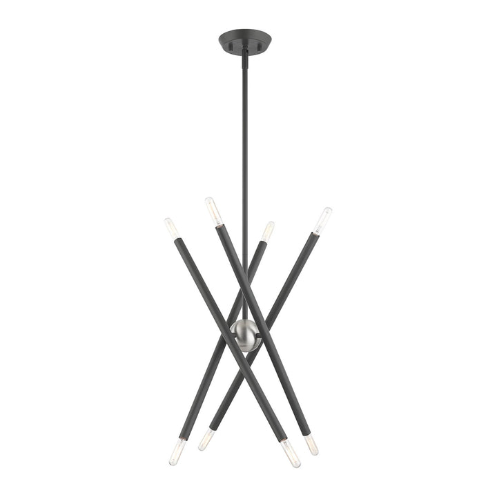 8 Light Scandinavian Gray Chandelier