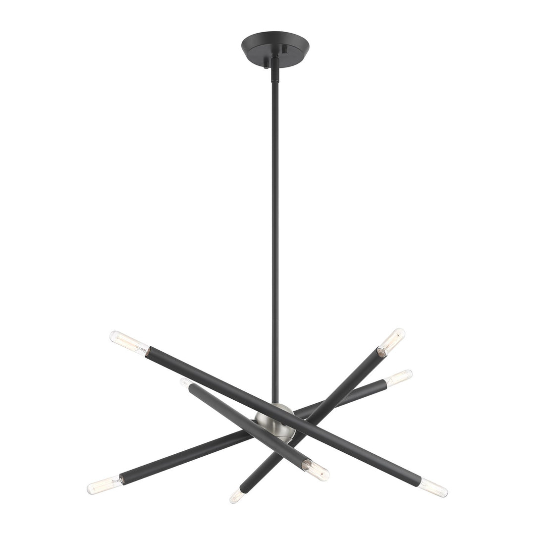 8 Light Scandinavian Gray Chandelier