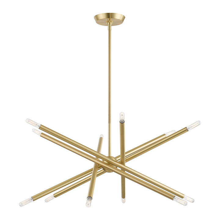 12 Light Satin Brass Chandelier