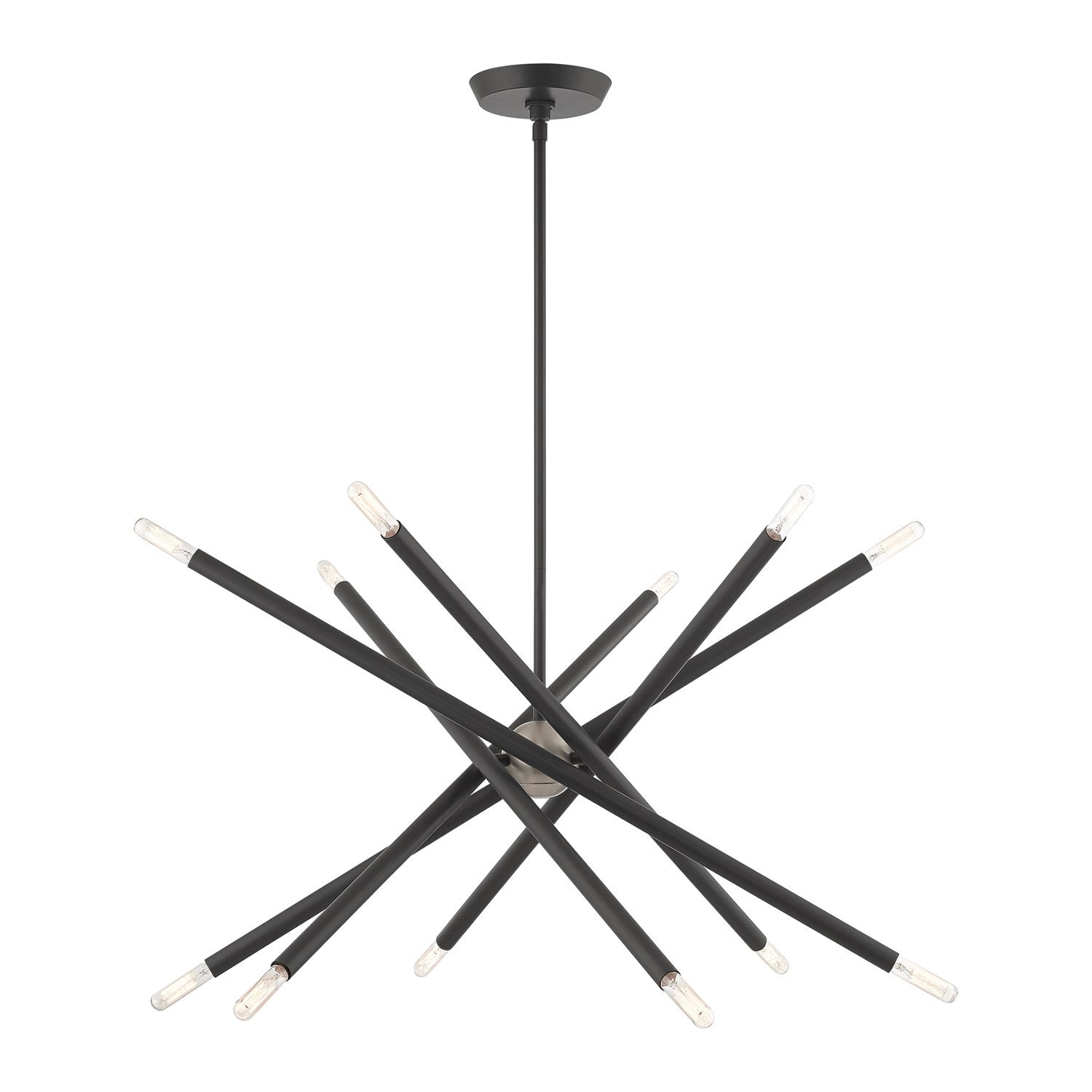 12 Light Scandinavian Gray Chandelier by Livex Lighting