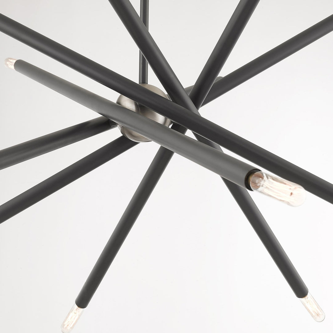 12 Light Scandinavian Gray Chandelier