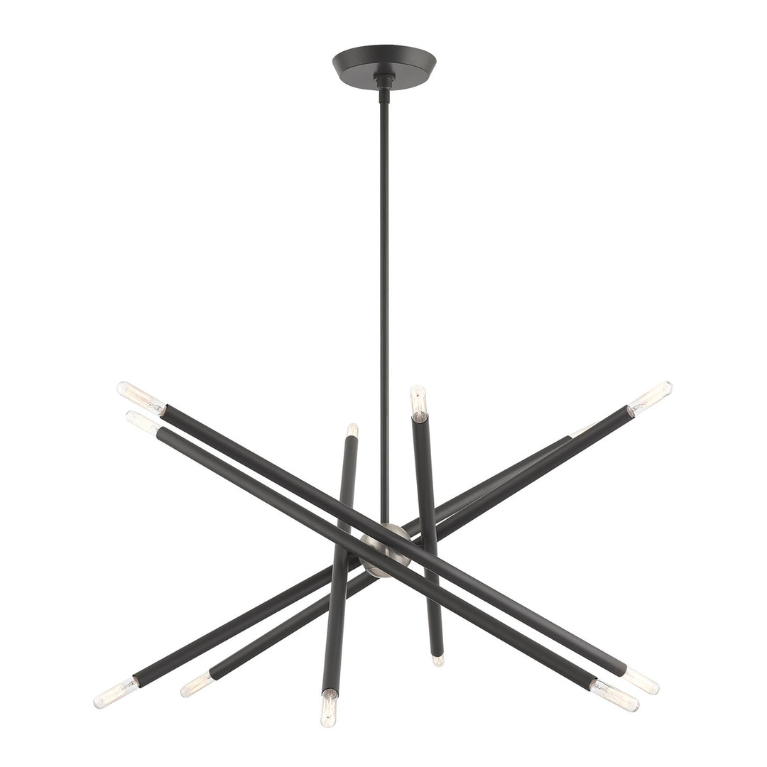 12 Light Scandinavian Gray Chandelier