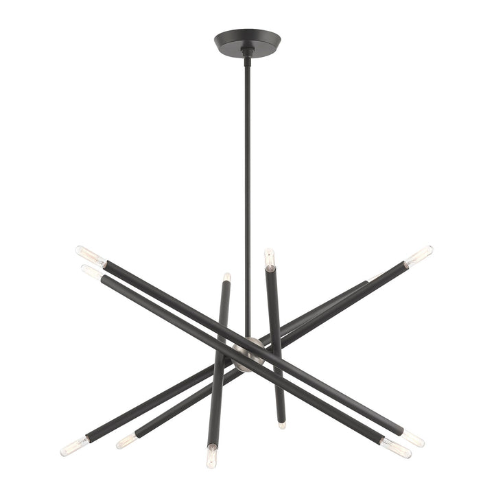 12 Light Scandinavian Gray Chandelier