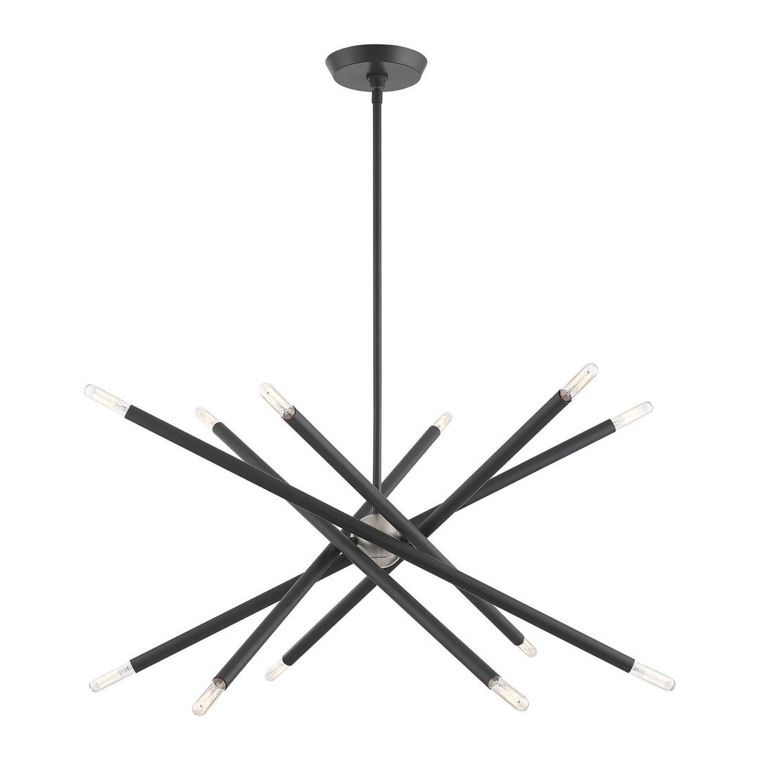 12 Light Scandinavian Gray Chandelier