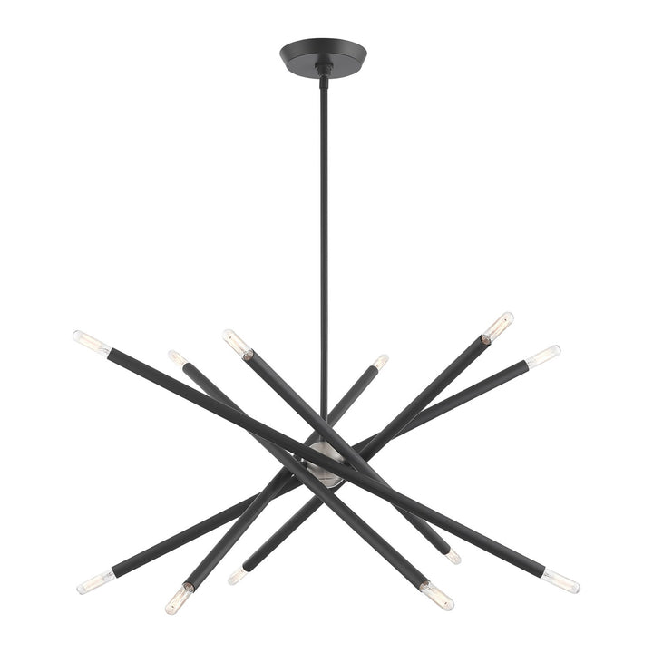 12 Light Scandinavian Gray Chandelier