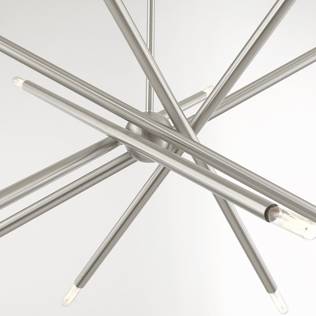 12 Light Brushed Nickel Chandelier