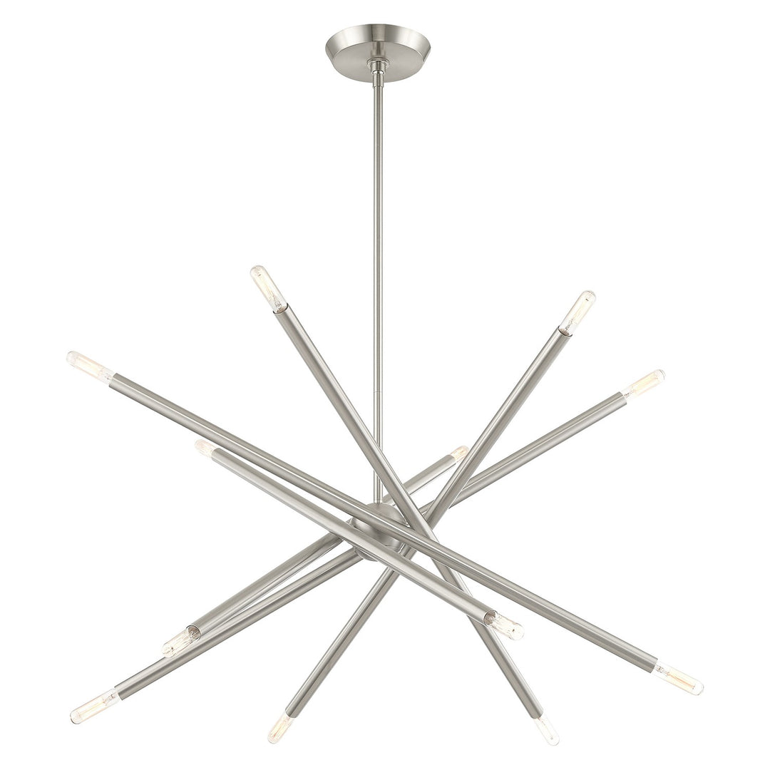 12 Light Brushed Nickel Chandelier
