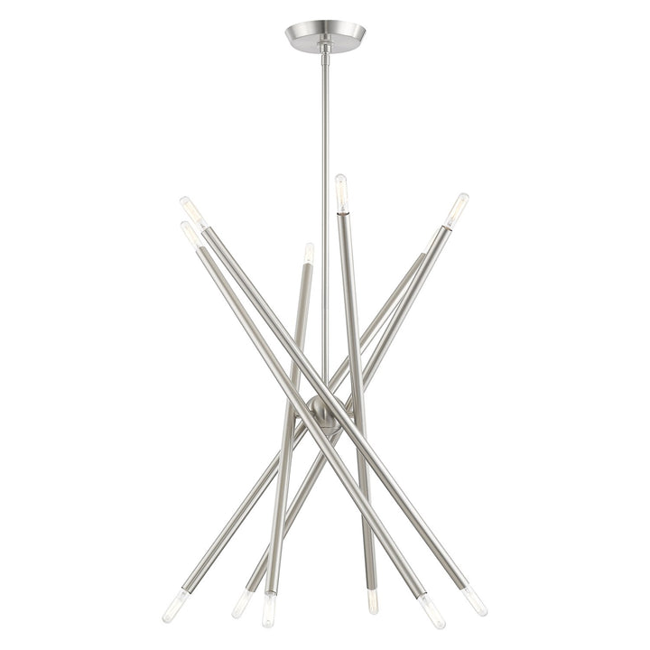 12 Light Brushed Nickel Chandelier