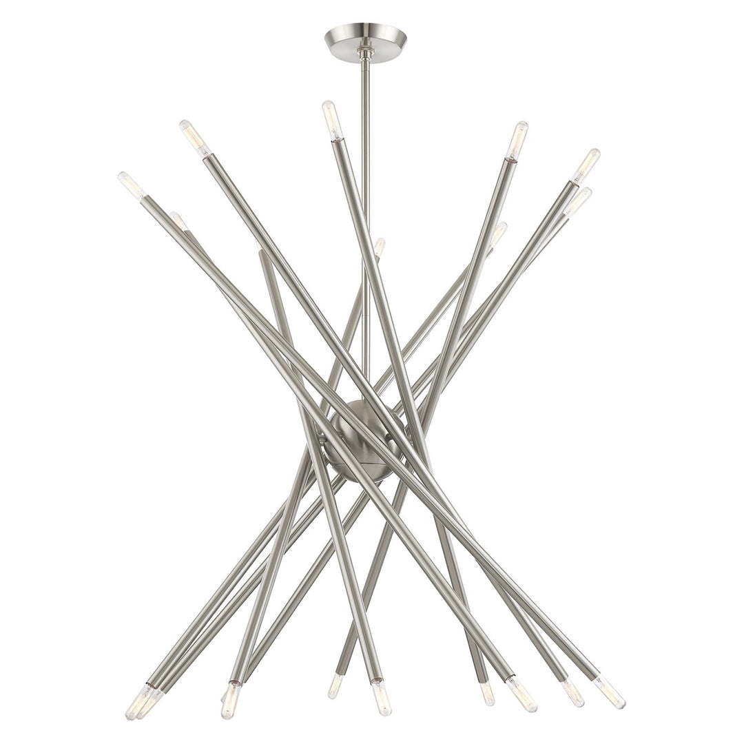 20 Light Brushed Nickel Chandelier