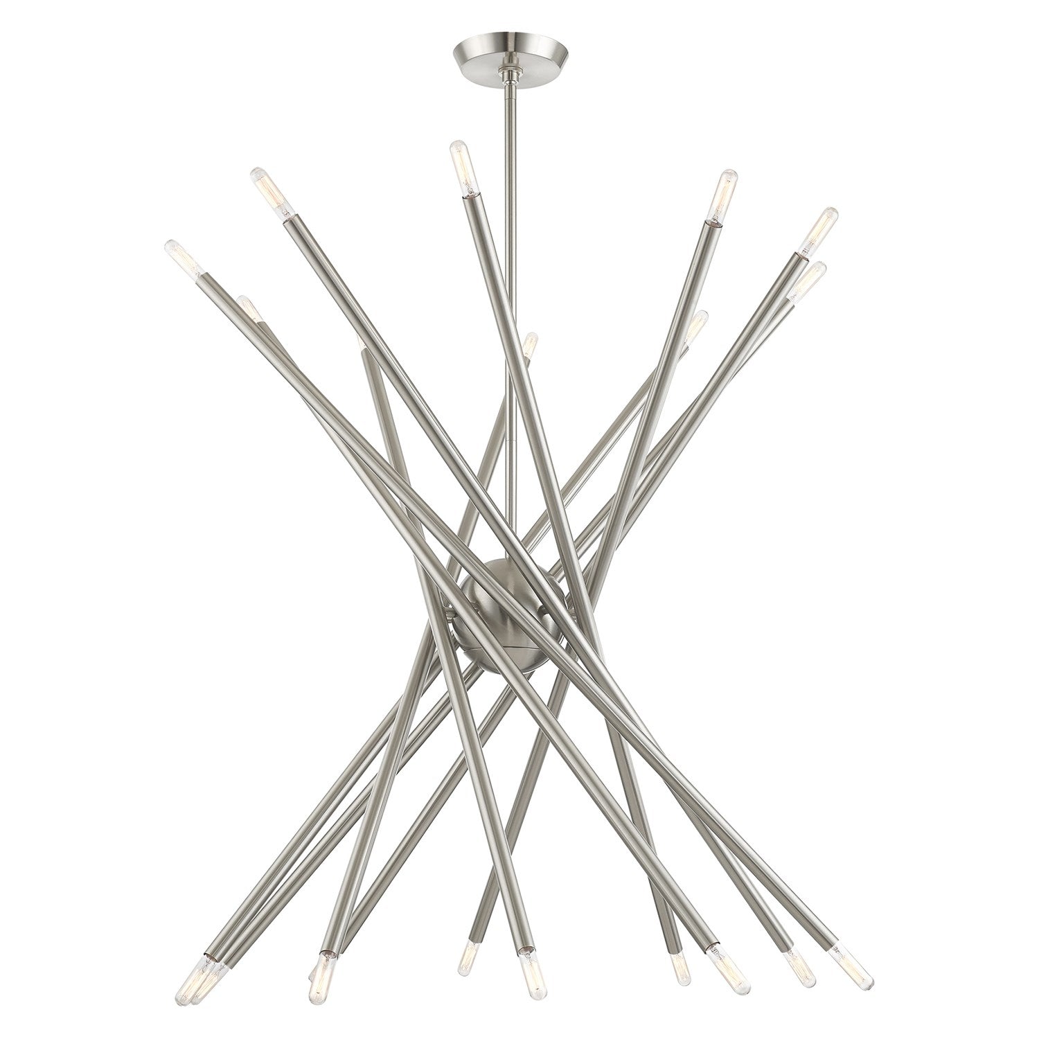 20 Light Brushed Nickel Chandelier