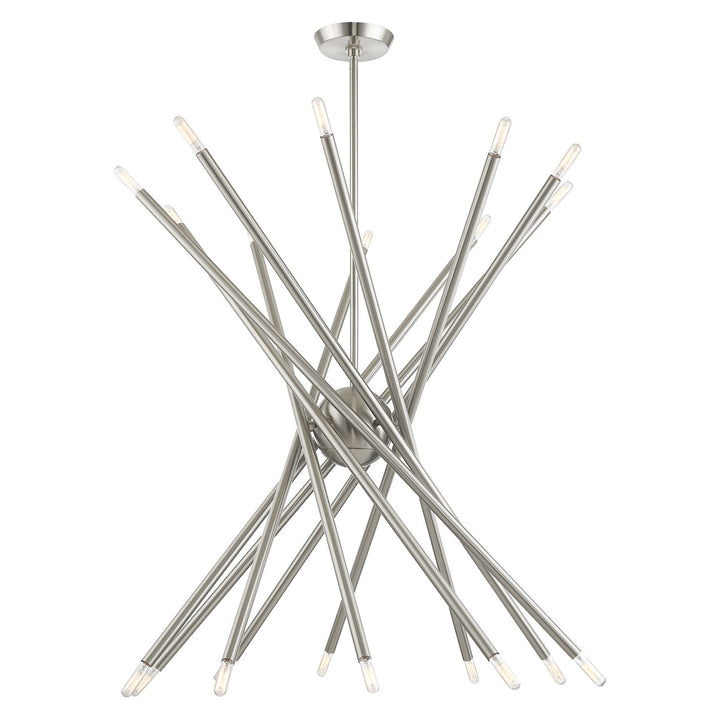20 Light Brushed Nickel Chandelier