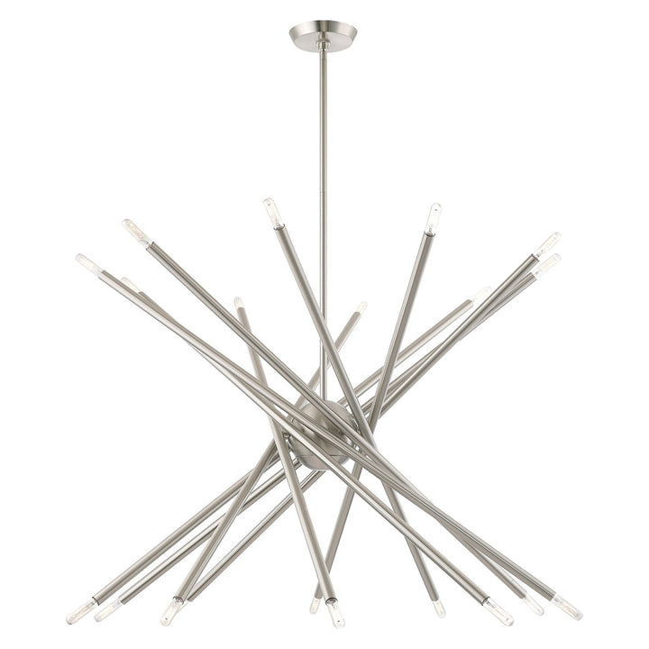 20 Light Brushed Nickel Chandelier