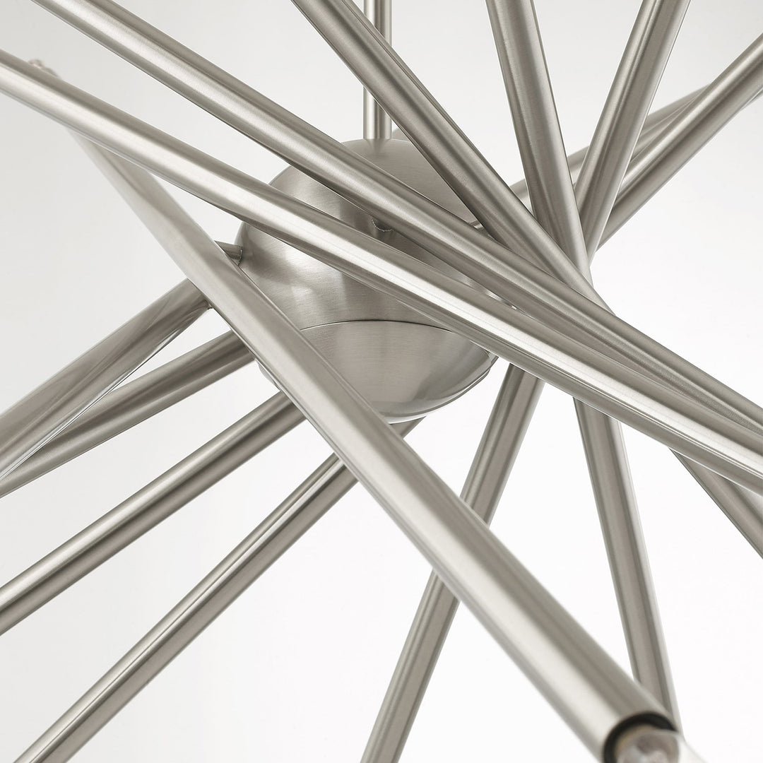 20 Light Brushed Nickel Chandelier