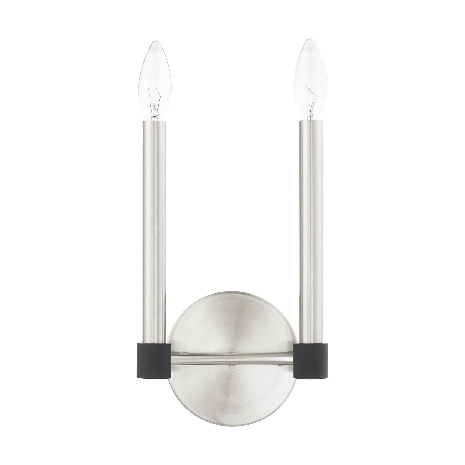 2 Light Brushed Nickel Wall Sconce