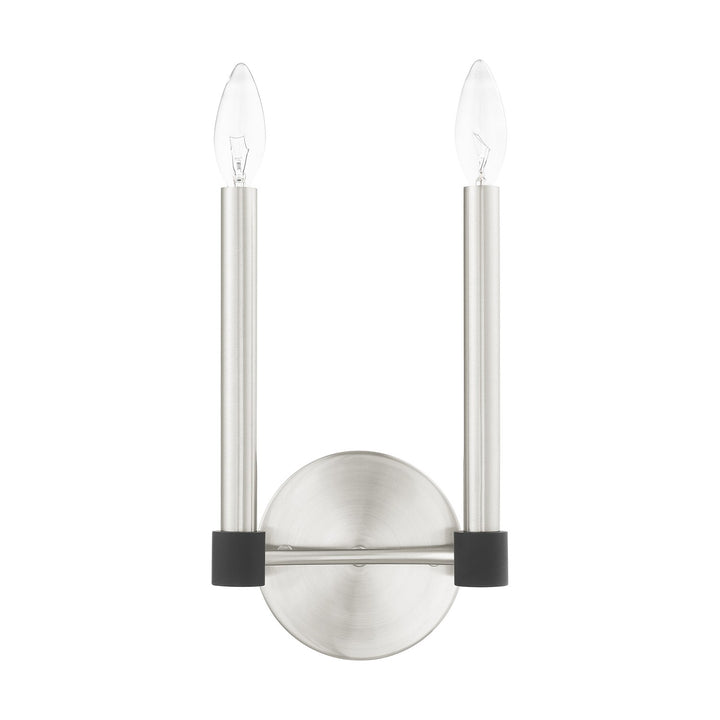 2 Light Brushed Nickel Wall Sconce
