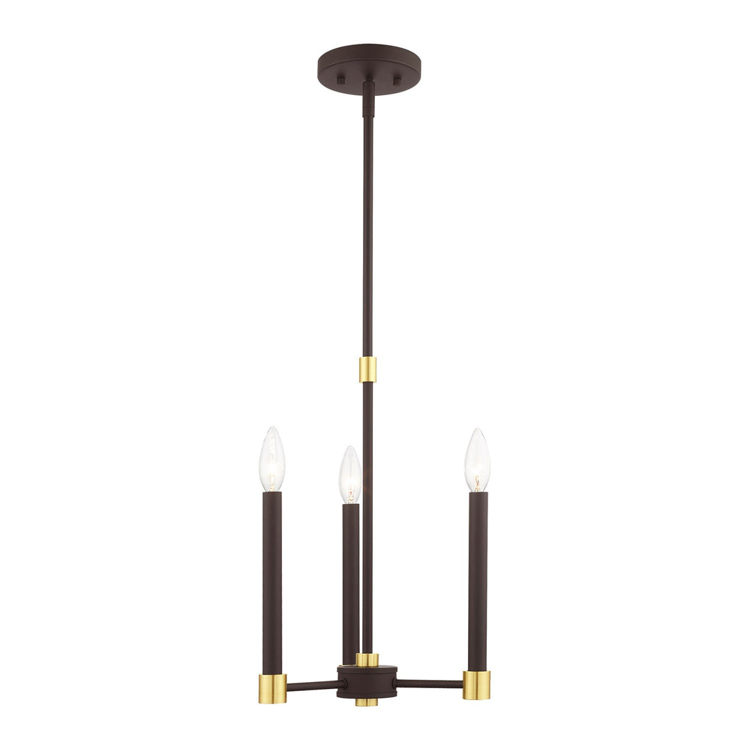 3 Light Bronze Chandelier by Livex Lighting