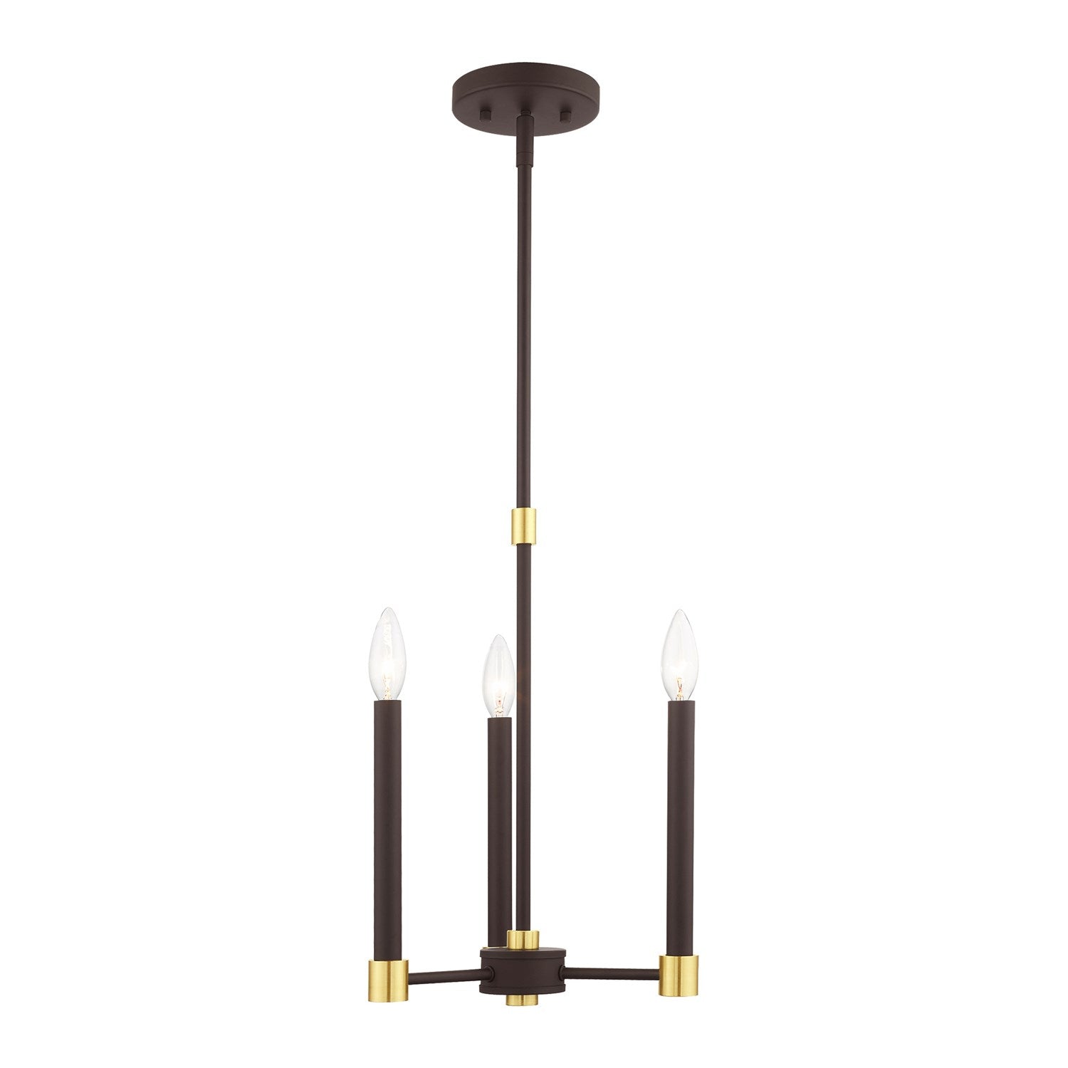3 Light Bronze Chandelier by Livex Lighting