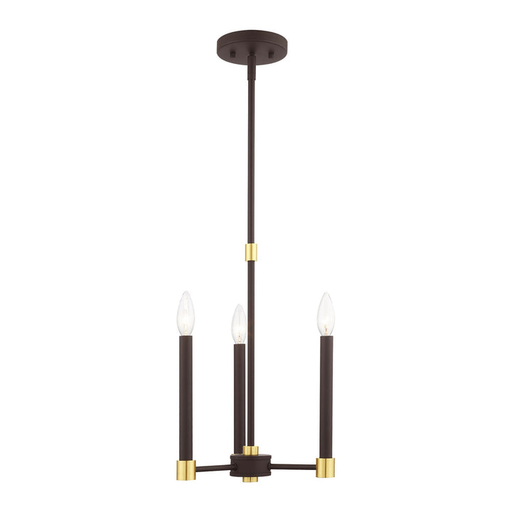 3 Light Bronze Chandelier by Livex Lighting