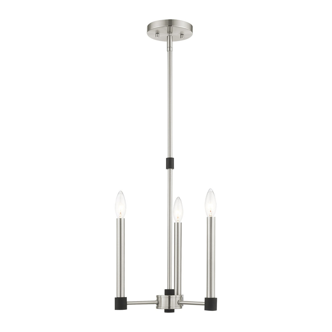 3 Light Brushed Nickel Chandelier by Livex Lighting