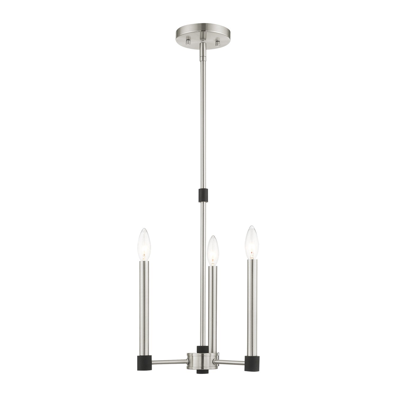 3 Light Brushed Nickel Chandelier by Livex Lighting