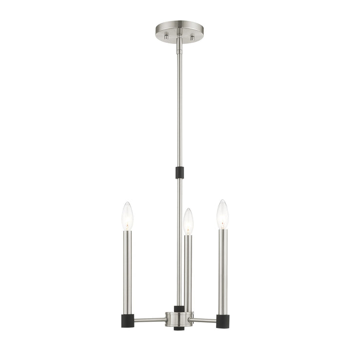 3 Light Brushed Nickel Chandelier by Livex Lighting