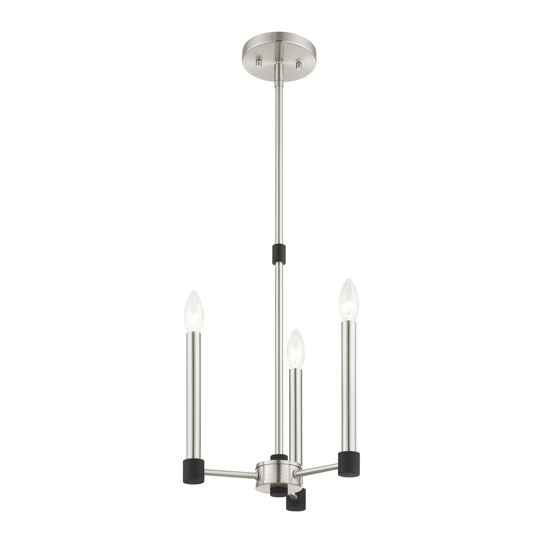3 Light Brushed Nickel Chandelier