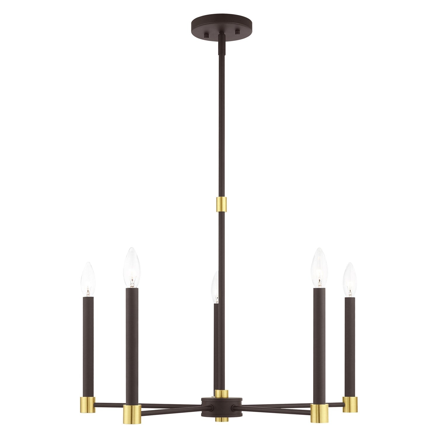 5 Light Bronze Chandelier by Livex Lighting