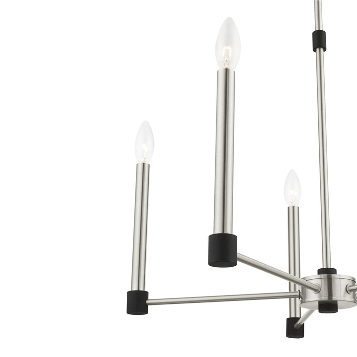 5 Light Brushed Nickel Chandelier