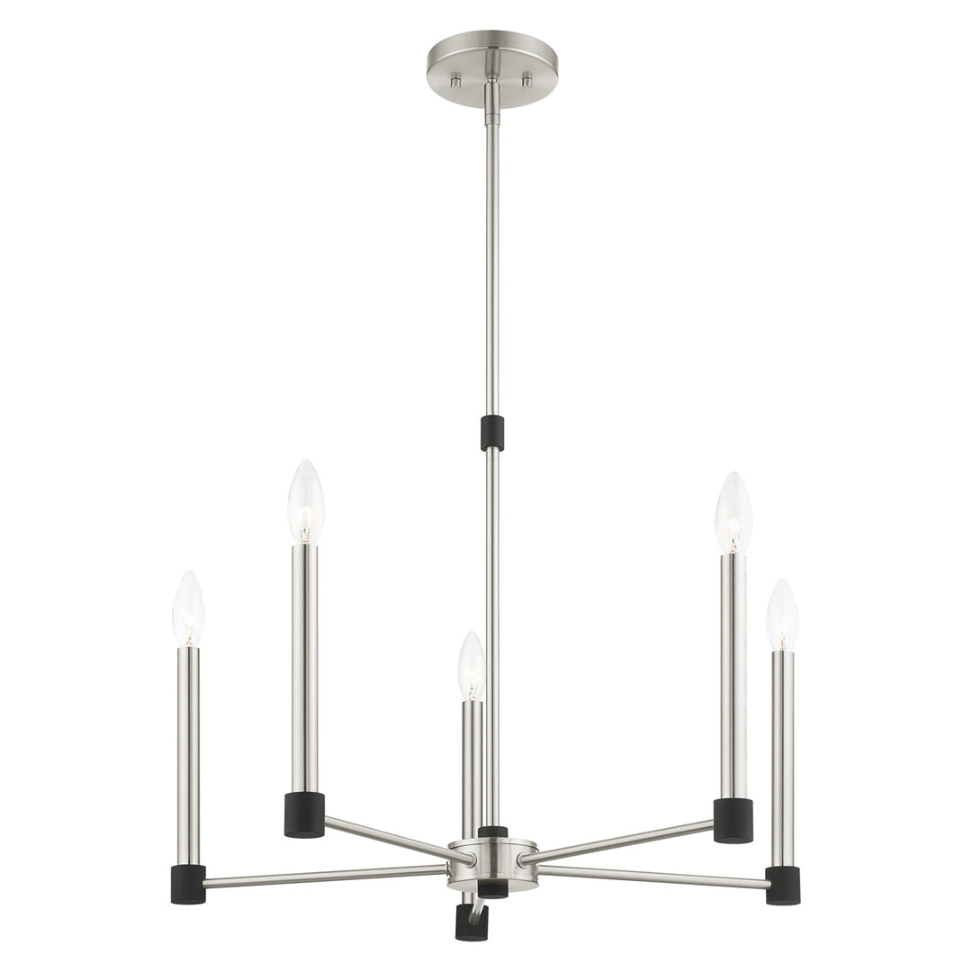 5 Light Brushed Nickel Chandelier