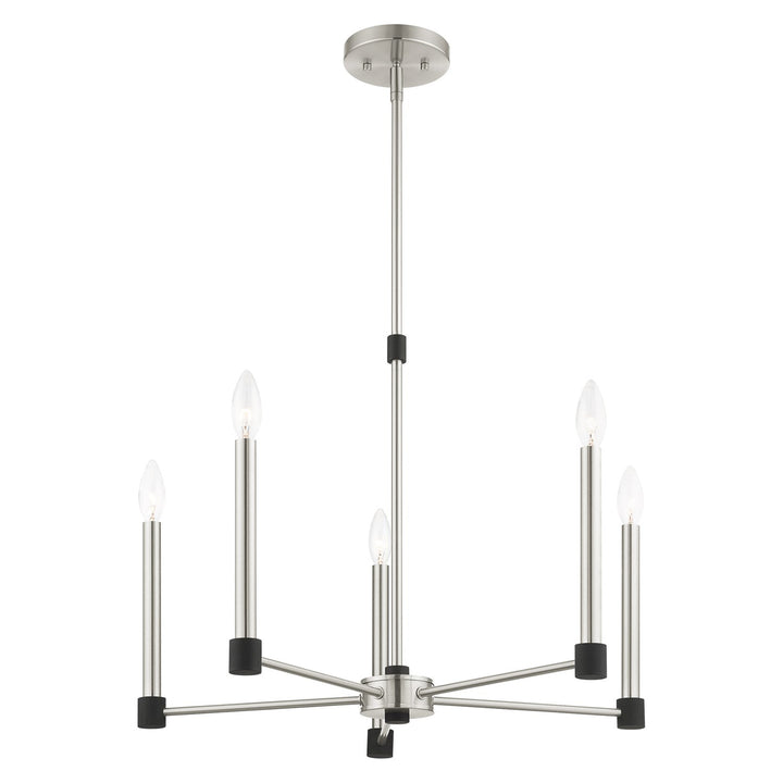 5 Light Brushed Nickel Chandelier