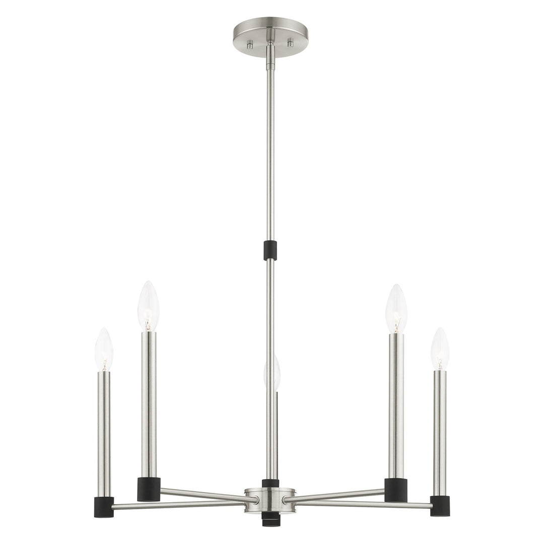 5 Light Brushed Nickel Chandelier