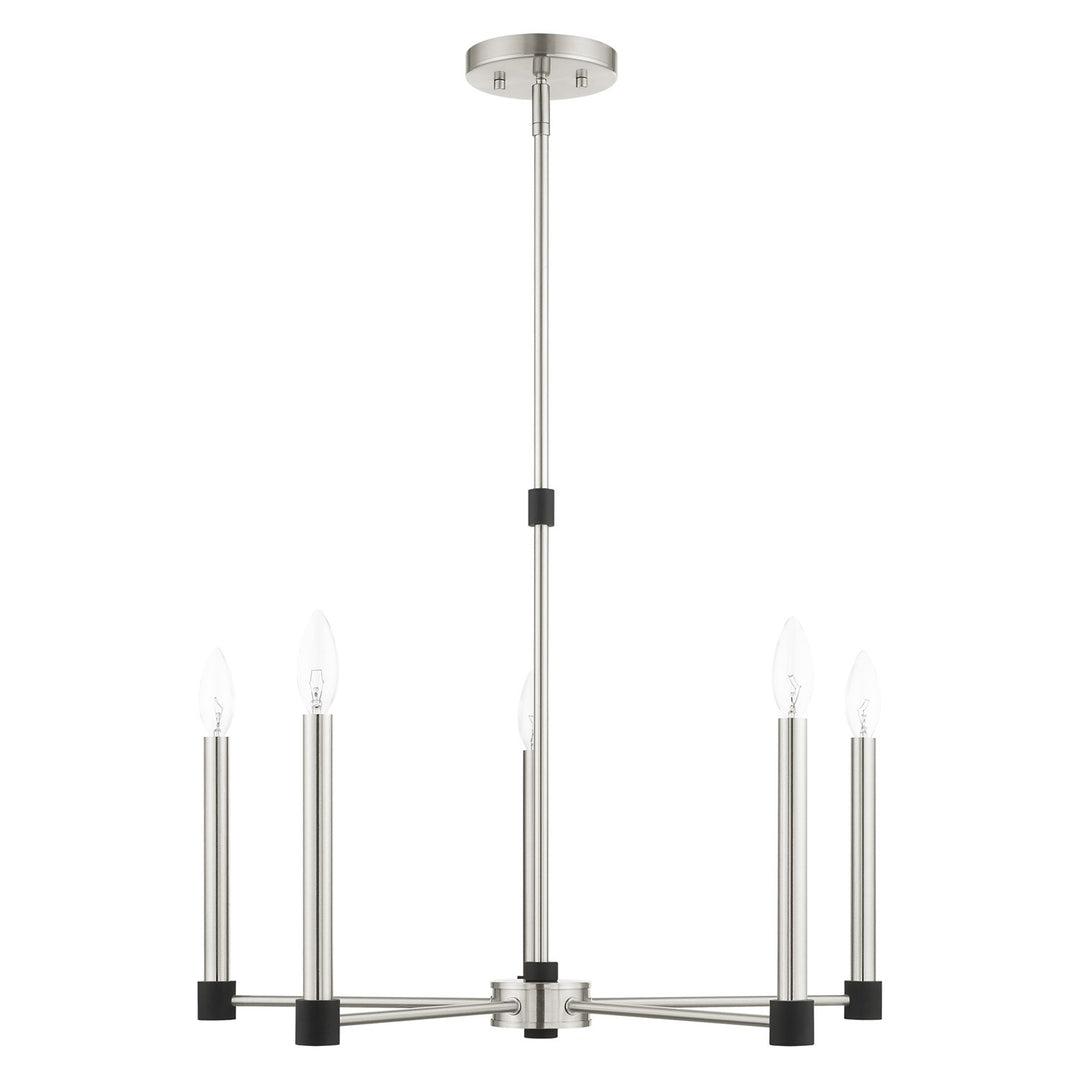 5 Light Brushed Nickel Chandelier