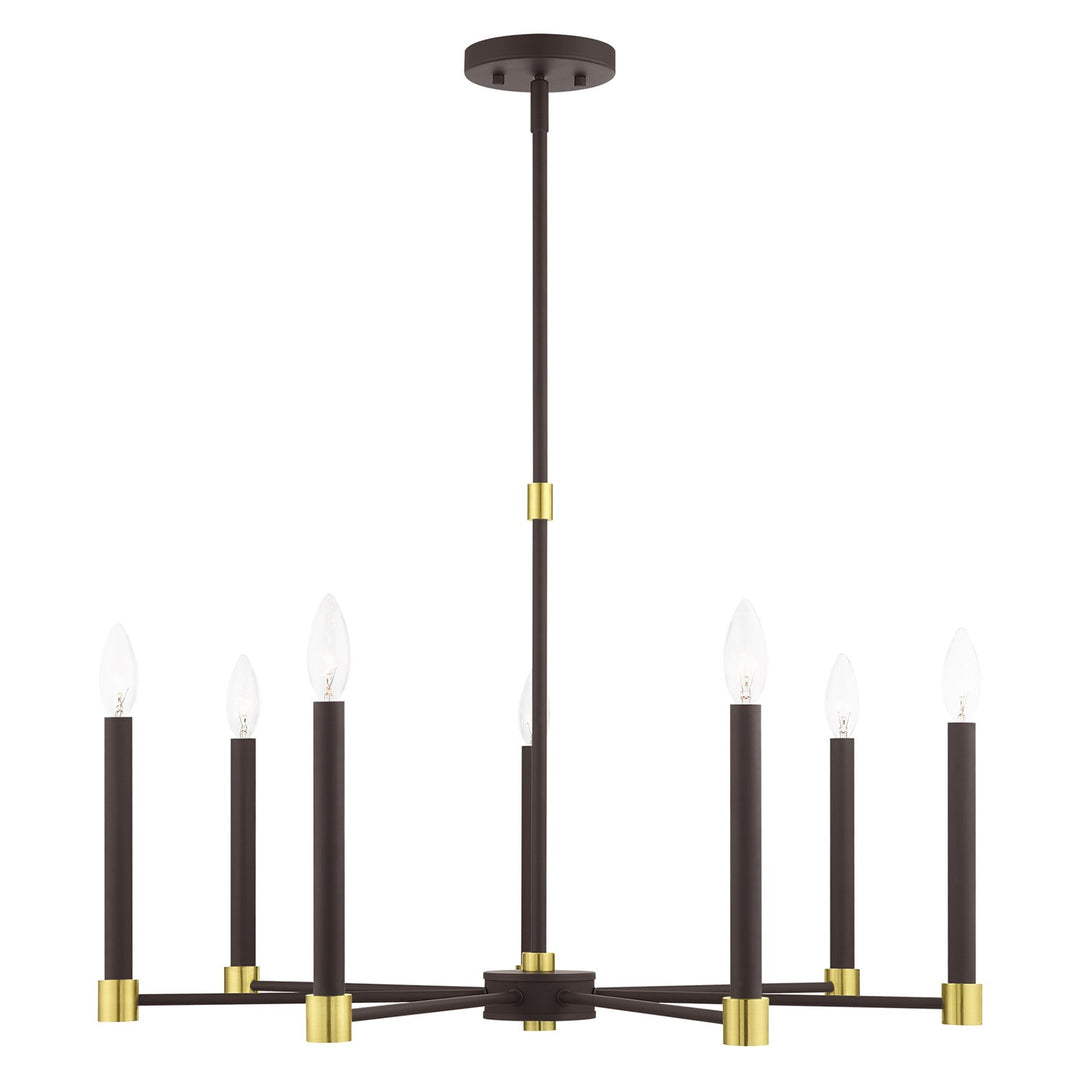 7 Light Bronze Chandelier by Livex Lighting