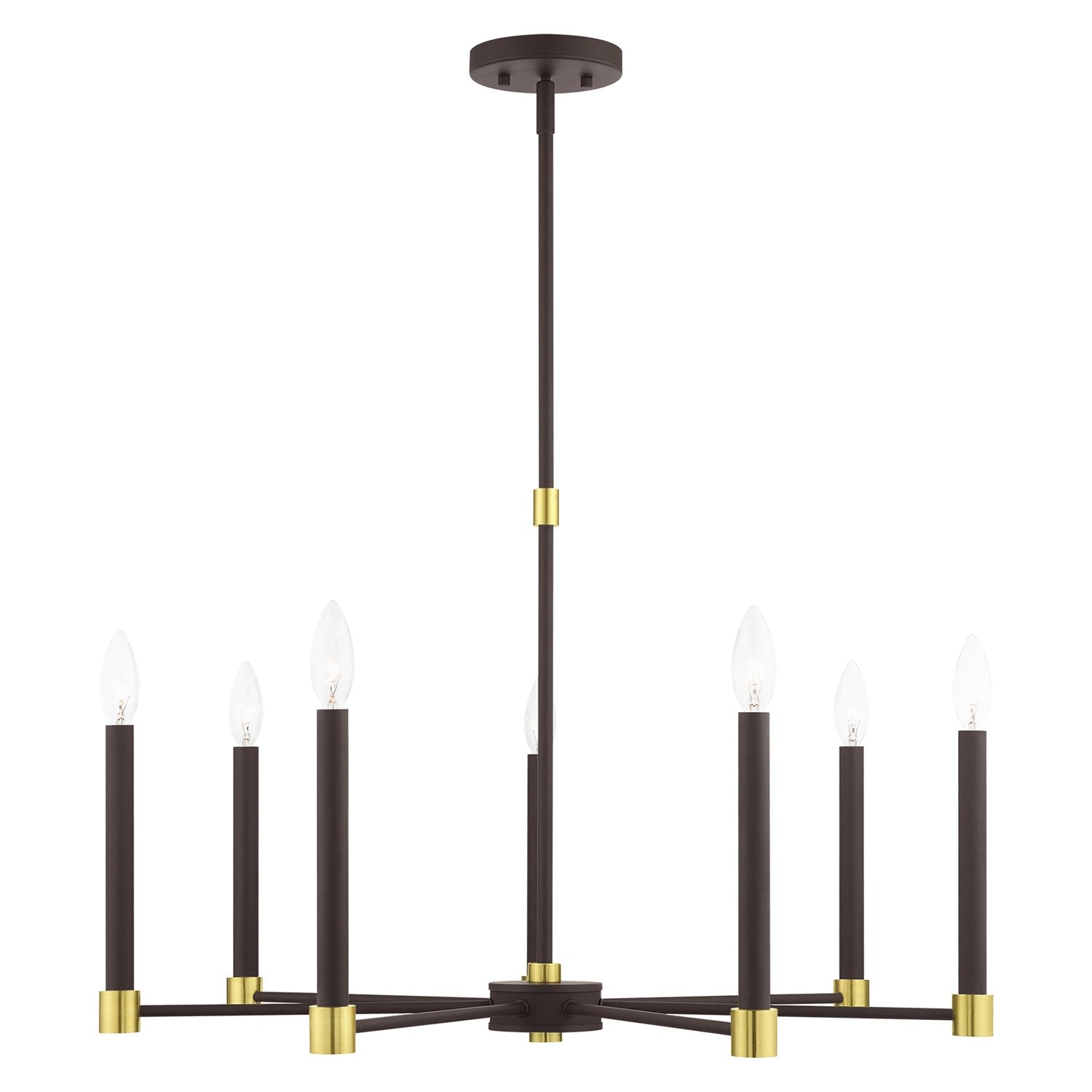7 Light Bronze Chandelier by Livex Lighting