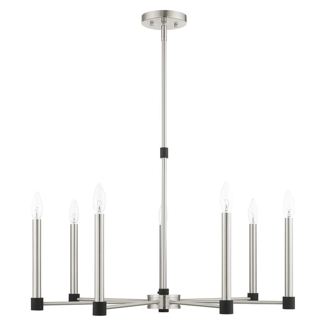 7 Light Brushed Nickel Chandelier