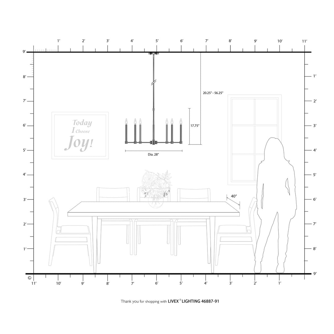 7 Light Brushed Nickel Chandelier