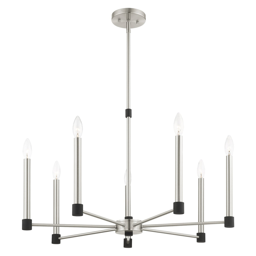 7 Light Brushed Nickel Chandelier