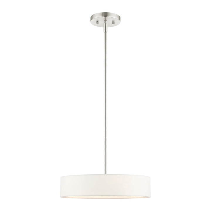 4 Light Brushed Nickel Chandelier by Livex Lighting
