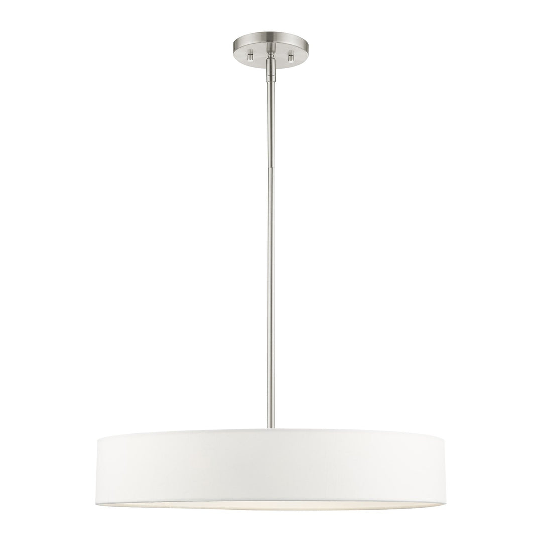 4 Light Brushed Nickel Chandelier by Livex Lighting
