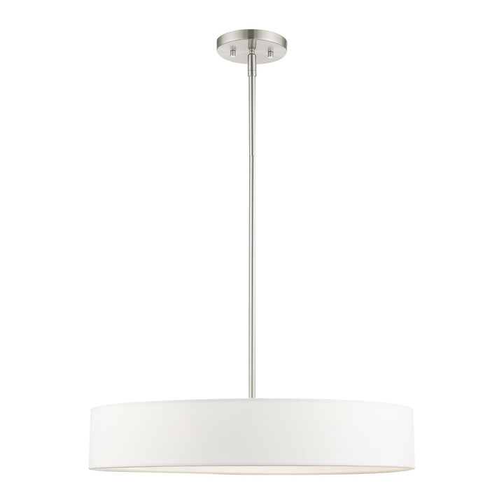 4 Light Brushed Nickel Chandelier by Livex Lighting